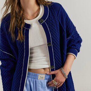 FREE PEOPLE We The Free Tennessee Cable Knit Cardi SIZE XS